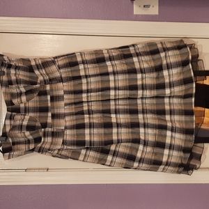 Torrid dress size 18, strapless, plaid